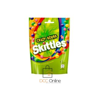 Skittles Crazy Sours Fruit Flavour Tangy Chewy Candy Pouch