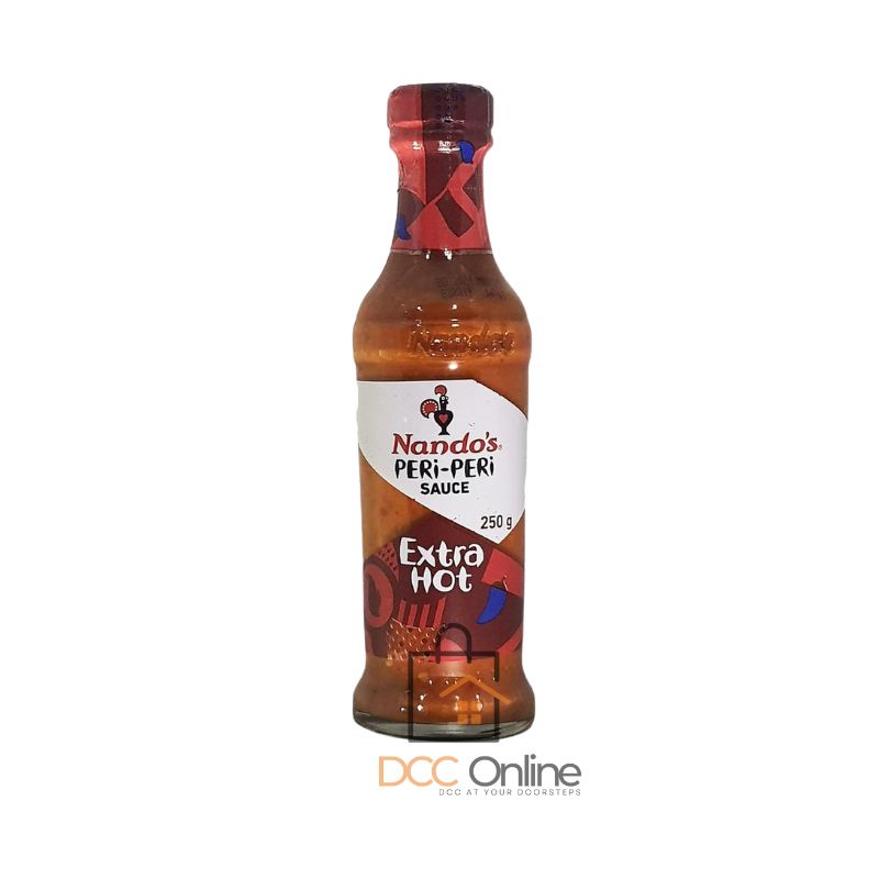 Nando's Extra Hot Peri-Peri Sauce 250g Premium Glass Bottle