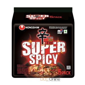 Nongshim Shin Red Super Spicy Instant Noodle Soup 5 Pack