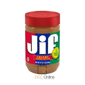Jif Smooth and Creamy Peanut Butter 454g Plastic Jar