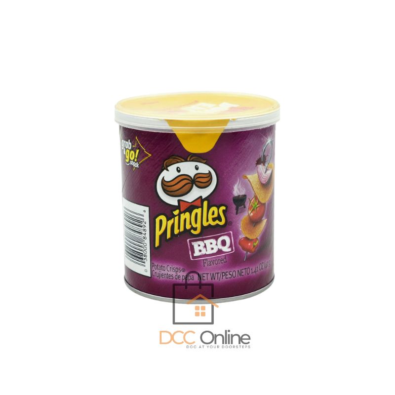 Pringles Barbecue Flavour Potato Crisps Mini Smokey Snack Can