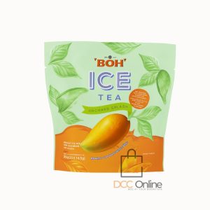 Mango-flavored ice tea mix packaging