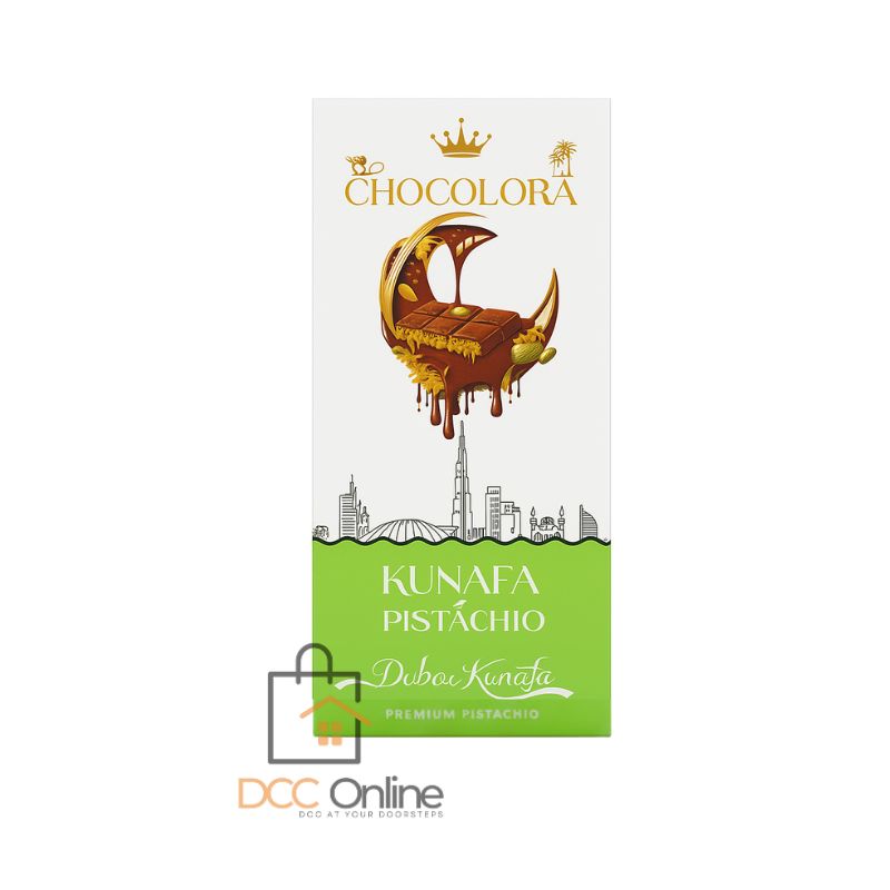 Chocolora Dubai Kunafa & Pistachio Chocolate Bar
