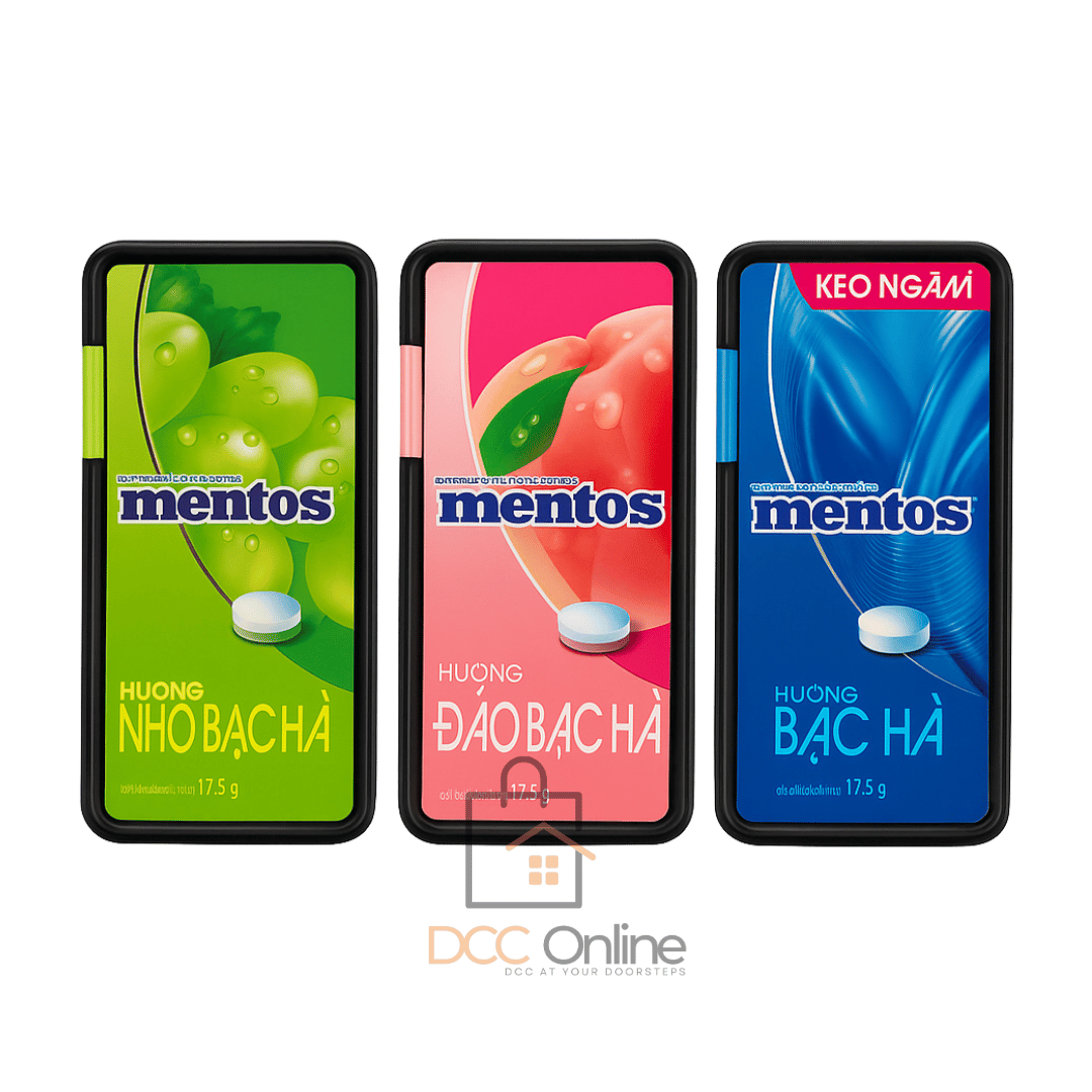 Mentos Sugar Free Lozenges Peach Grape Mint Flavor Small Convenient Box
