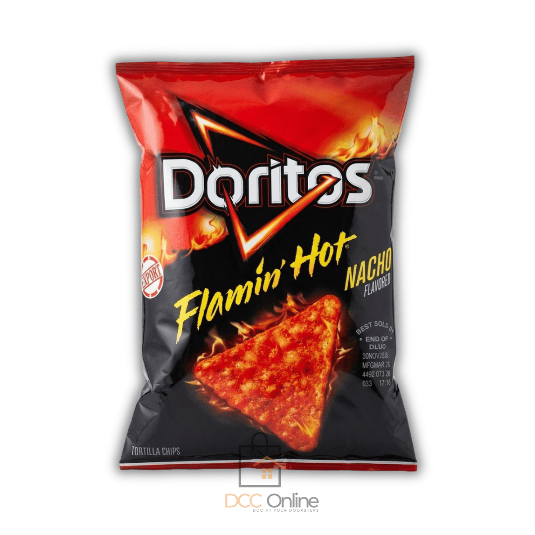 Doritos Flamin' Hot Nacho Flavored Tortilla Chips 3 1/4 OZ (92.1g)